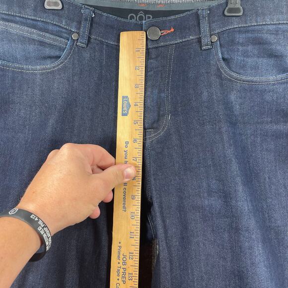 QORtec Performance Denim Jean Men's 32X32 Actual (33X31) Blue Stretch Zip Pocket - Picture 4 of 12